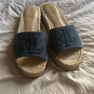Polo Ralph Lauren Blue Espadrille Slide